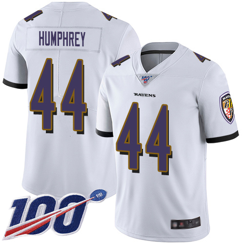 Baltimore Ravens Limited White Men Marlon Humphrey Road Jersey NFL Football #44 100th Season Vapor Untouchable->baltimore ravens->NFL Jersey